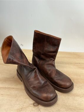 Schutz Men's Brown Leather Mid-Calf Boots Size 11